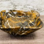 Black and Gold Marble Bowl | Fruit Bowl | Serving Bowl | Decorative Bowl | Home Decor | Coffee Table Centerpiece | Beautiful Gift