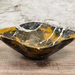 Black and Gold Marble Bowl | Fruit Bowl | Serving Bowl | Decorative Bowl | Home Decor | Coffee Table Centerpiece | Beautiful Gift