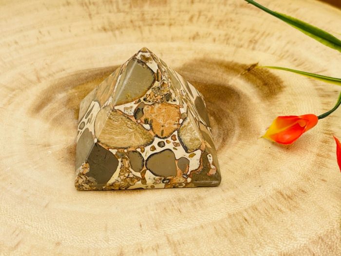 Leopardite Pyramid | Leopardite Jasper | Leopardite Agate | Healing Gemstone | Cleansing & Balance | Metaphysical Crystal 2 Inch