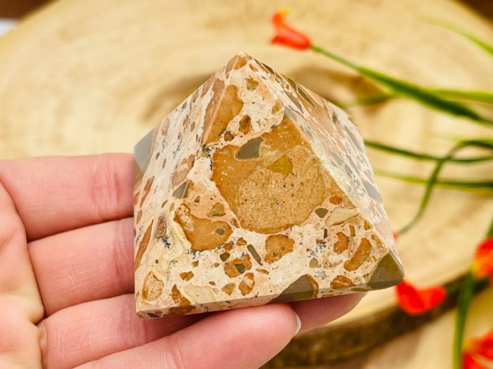 Leopardite Pyramid | Leopardite Jasper | Leopardite Agate | Healing Gemstone | Cleansing & Balance | Metaphysical Crystal 2 Inch