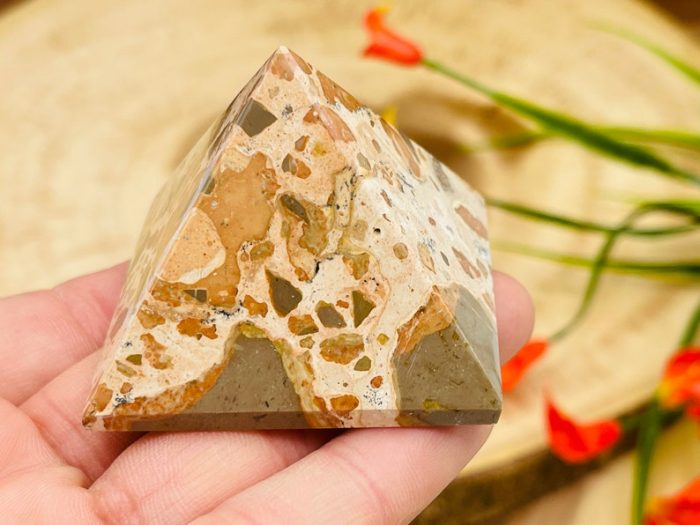 Leopardite Pyramid | Leopardite Jasper | Leopardite Agate | Healing Gemstone | Cleansing & Balance | Metaphysical Crystal 2 Inch