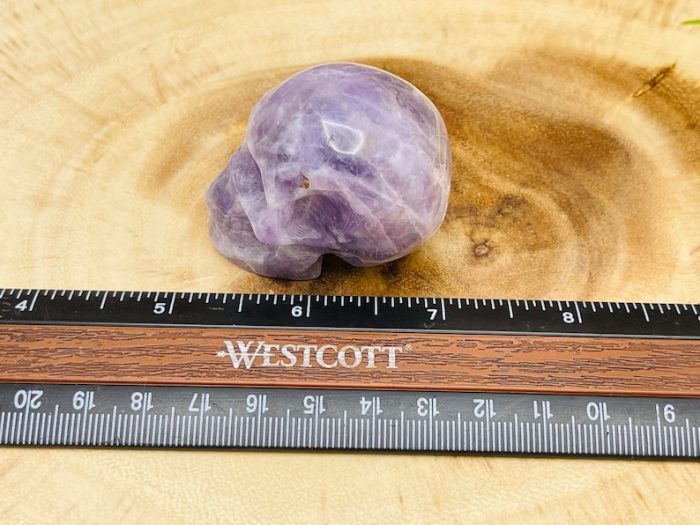 Amethyst Skull | Amethyst Crystal Skull | Realistic Details | Healing Fine Art Sculpture | Metaphysical Stone | 2 inch