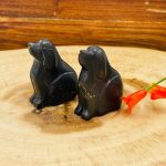 Shungite Puppy Figurine | Shungite Crystal Dog | Standing Statuette | Sacred Animal | Highly Energetic Metaphysical | EMF Protection | 2"