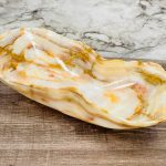 Banded Onyx Free Form Bowl With Rough Rustic Edge Details | Beautiful Center Piece | Decoration Bowl | Serving Bowl