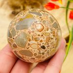 Leopardite Sphere | Leopardite Jasper | Leopardite Agate | Chakra Healing Crystal | Cleansing & Balance | Metaphysical Crystal | 50 - 60 mm