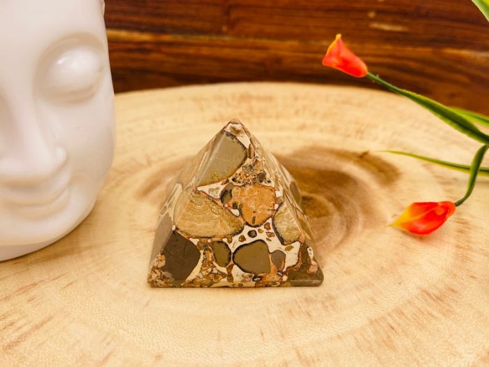 Leopardite Pyramid | Leopardite Jasper | Leopardite Agate | Healing Gemstone | Cleansing & Balance | Metaphysical Crystal 2 Inch