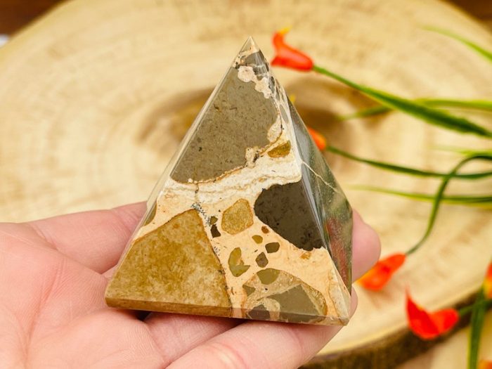 Leopardite Pyramid | Leopardite Jasper | Leopardite Agate | Healing Gemstone | Cleansing & Balance | Metaphysical Crystal 2 Inch