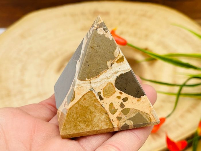 Leopardite Pyramid | Leopardite Jasper | Leopardite Agate | Healing Gemstone | Cleansing & Balance | Metaphysical Crystal 2 Inch