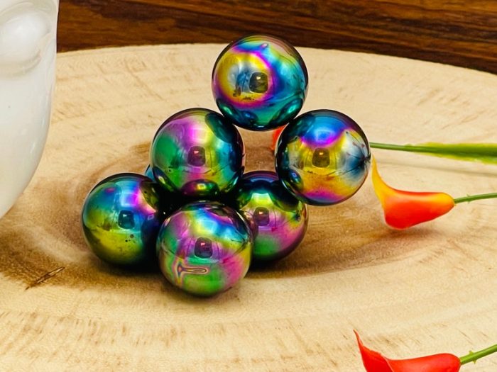 Magnet Rainbow Hematite Sphere | Highly Magnetic Rainbow Hematite Balls | Zinger Magnets | 25 mm (1 inch)