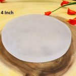 Selenite Charging Station | Round Charging Plate | Chakra Activator | Reiki Crystal | Spiritual Growth | Meditation | 4 inch (10 cm)