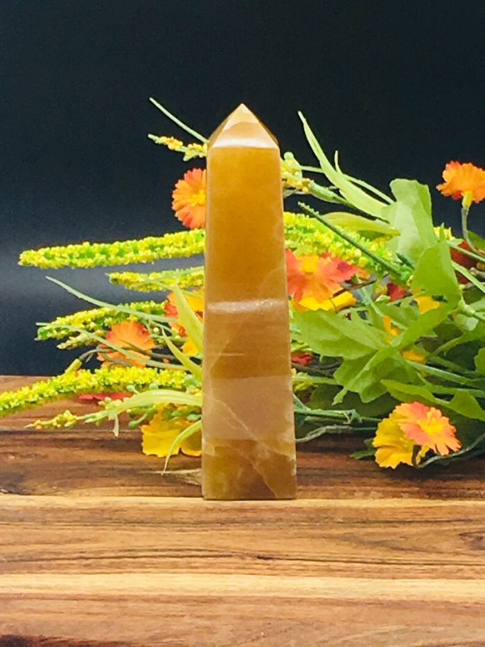 Citrine Calcite Obelisk | Honey Calcite Tower | Calcite Point | Handmade Obelisk | Healing Crystal | Reiki | Metaphysical | Home Decor