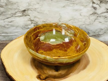 Banded Green Onyx Bowl | Crystal Bowl