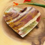 Banded Green Onyx Tray | Hand Carved Heart Shape Tray | Detergent Safe | Onyx Crystal Charging Plate | Home Decor