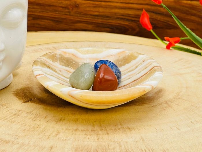 Aragonite Bowl | Crystal Bowl for Incense and Crystals | Cleansing Bowl | Aragonite Healing Crystal Bowl | 4 inch