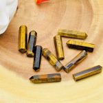 Tiger Eye Pointer | Tiger Eye Pointer wand | Tiger Eye Terminated Point | Crystal Point | Healing Crystal Tower | Metaphysical  1.5 inch