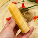 Yellow Calcite Obelisk | Orange Calcite Tower | Calcite Crystal Point | Reiki Healing Crystal | Stress Reliever | Crystal Tower