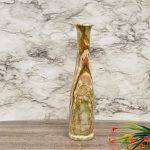 Banded Green Onyx Vase | Beautiful Flower Vase | Crystal Center Piece | Decoration Vase | 14.5 inch Height