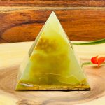 Multi Green Banded Onyx Pyramid | Green Onyx Pyramid | Handmade Crystal | Healing Onyx | Metaphysical Pyramid | Meditation | Home Decor