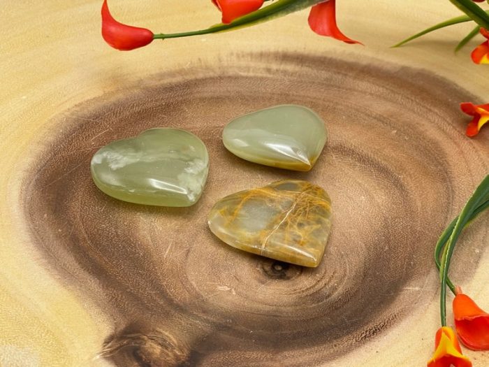 Multi Green Banded Onyx Heart | Green Onyx Heart | Handmade Crystal | Healing Fine Art Gemstone | Metaphysical | Home Decor | 1.5 inch