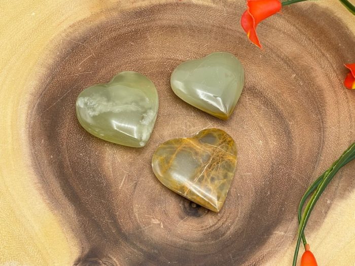 Multi Green Banded Onyx Heart | Green Onyx Heart | Handmade Crystal | Healing Fine Art Gemstone | Metaphysical | Home Decor | 1.5 inch