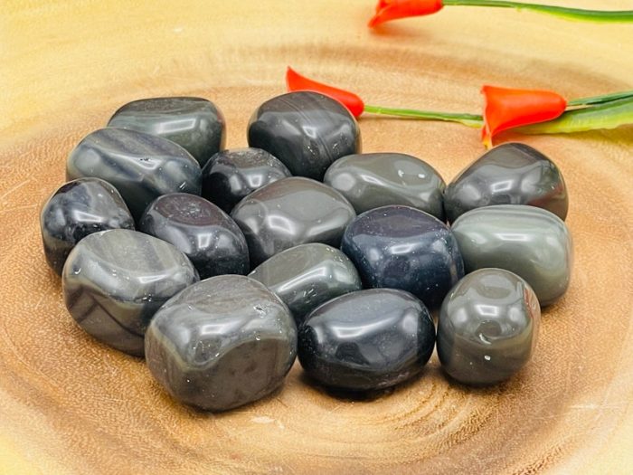 Platinum Obsidian Tumbled Stones | Platinum Obsidian Tumbled Crystals | Obsidian crystal | Polished Pocket Stone | Reiki | Healing Stone