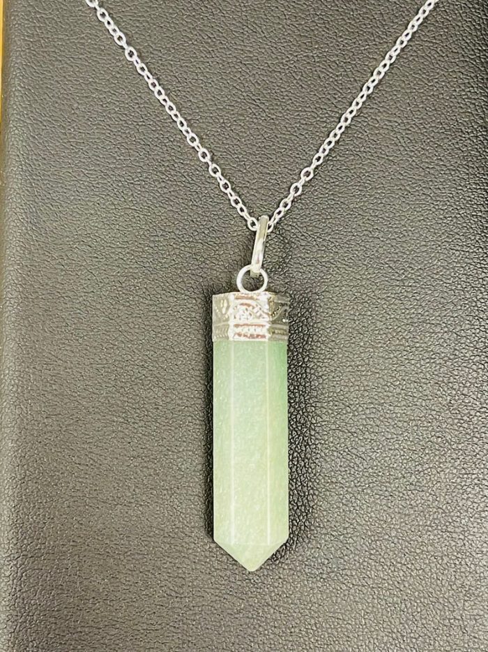 Green Aventurine Pendant | Chakra Healing pendant | Green Aventurine Charm Pendant | Grounding Chakra Pendant | Pointer Pendant