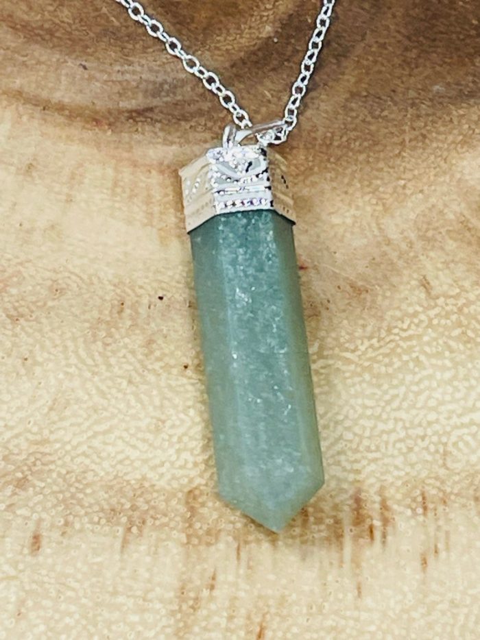 Green Aventurine Pendant | Chakra Healing pendant | Green Aventurine Charm Pendant | Grounding Chakra Pendant | Pointer Pendant