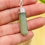 Green Aventurine Pendant | Chakra Healing pendant | Green Aventurine Charm Pendant | Grounding Chakra Pendant | Pointer Pendant