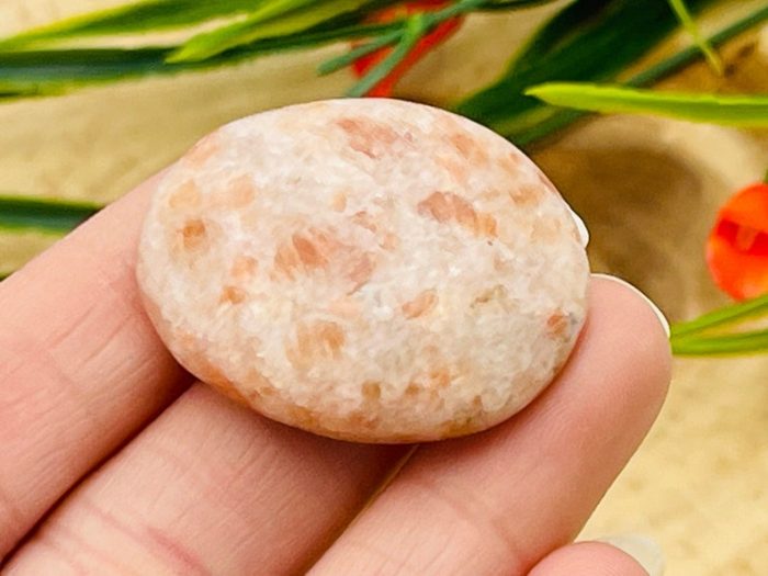 Sunstone Smooth Stone | Sunstone Crystal Stone | Pocket Smooth Stone | Metaphysical Healing Chakra Stone | Reiki Crystal