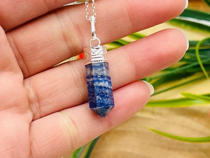 Sodalite Pendant | Chakra Healing pendant | Sodalite Charm Pendant | Grounding Chakra Pendant | Pointer Pendant