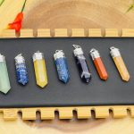 7 Chakra Pendant Set | 7 Chakra Charm Pendant Set | Grounding Chakra Pendant | 7 Chakra Pointer Pendant | Polished Stones