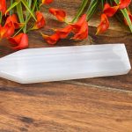 Selenite Charging Station | Flat Rectangular Plate with Pointer | Chakra Activator | Spiritual Growth | Meditation | 6 inch ( 15 cm )