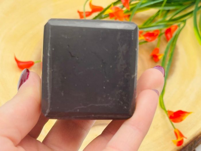 Shungite Cube | Shungite Crystal Cube | Black Shungite Cube | Healing Crystal Cube | Highly Energetic Metaphysical | EMF Protection