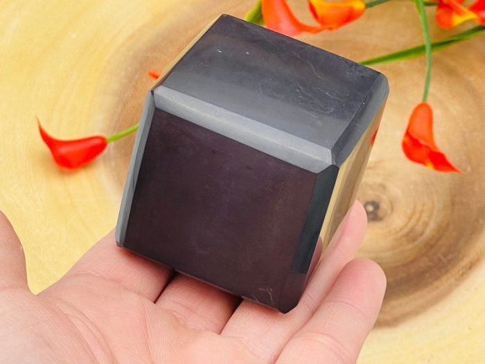 Shungite Cube | Shungite Crystal Cube | Black Shungite Cube | Healing Crystal Cube | Highly Energetic Metaphysical | EMF Protection