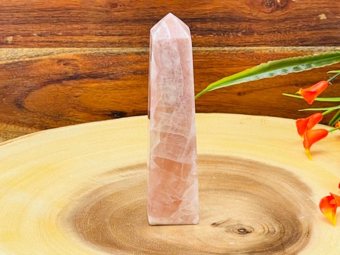 Strawberry Pink Calcite Obelisk | Calcite Tower | Calcite Point | Crystal Obelisk | Healing Crystal | Reiki | Metaphysical | Home Decor