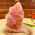 Strawberry Pink Calcite Flame Shape Crystal | Calcite Fire Flame Shape Crystal |  Home Decor | Healing Crystal | Crystal Free Form Gemstone