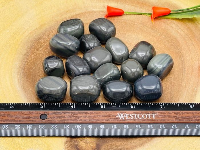 Platinum Obsidian Tumbled Stones | Platinum Obsidian Tumbled Crystals | Obsidian crystal | Polished Pocket Stone | Reiki | Healing Stone