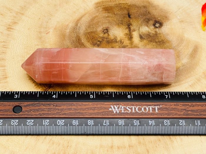 4" Strawberry Pink Calcite Obelisk | Calcite Tower | Calcite Point | Crystal Obelisk | Healing Crystal | Reiki | Metaphysical | Home Decor