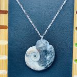 Orthoceras Cephalopod Fossil Pendant | Orthoceras Fossil Crystal | Fossilized Orthoceras | Orthoceratid Fossils Jewelry Pendant