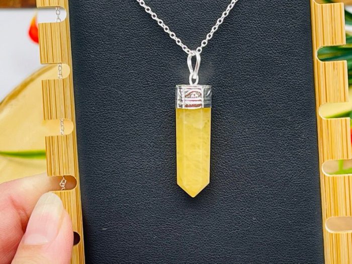 Yellow Aventurine Pendant | Chakra Healing pendant | Chakra Charm Pendant | Grounding Chakra Pendant | Chakra Pointer Pendant | Handmade