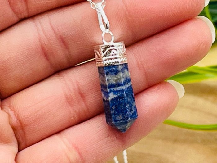 Sodalite Pendant | Chakra Healing pendant | Sodalite Charm Pendant | Grounding Chakra Pendant | Pointer Pendant