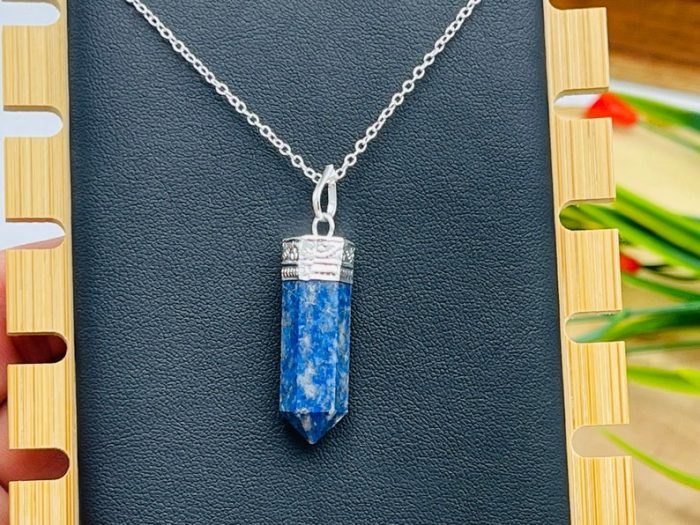 Lapis Lazuli Pendant | Chakra Healing Pendant | Lapis Lazuli Charm Pendant | Grounding Chakra Pendant | Pointer Pendant