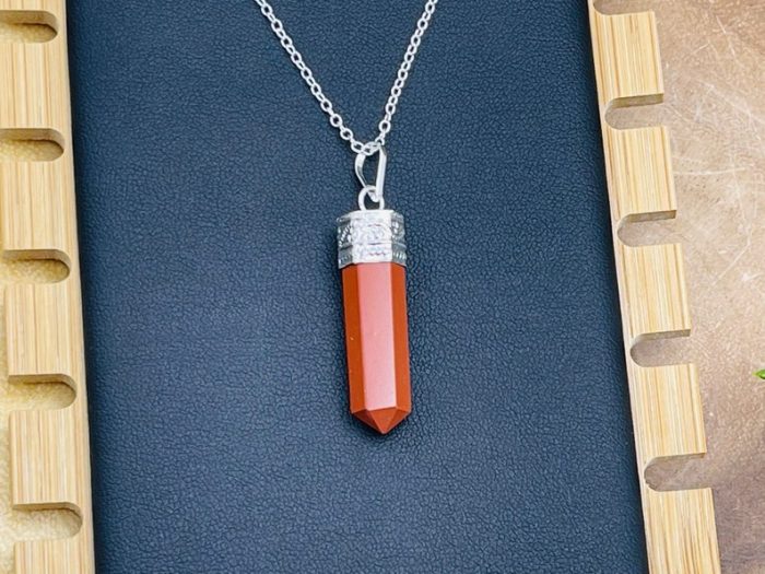 Red Jasper Pendant | Chakra Healing pendant | Red Jasper Charm Pendant | Grounding Chakra Pendant | Pointer Pendant