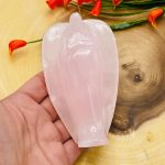 Rose Pink Mangano Fluorescent Calcite Angel | Calcite Angel | Crystal Figurine | Standing Statuette | Handmade | Reiki | Metaphysical