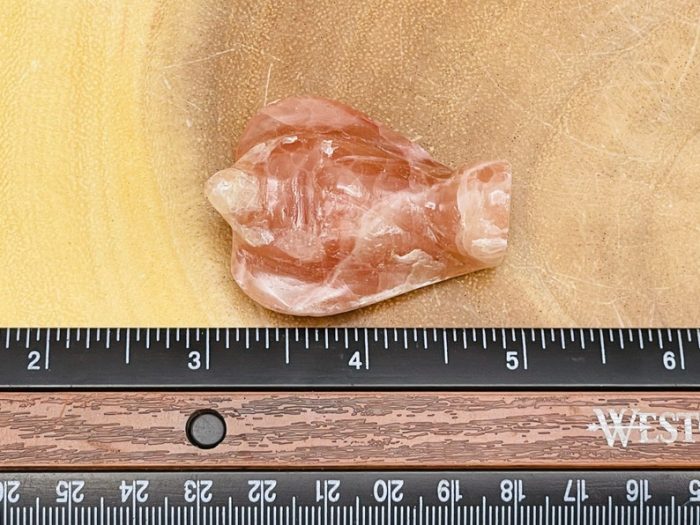 Strawberry Pink Calcite Angel | Heart Chakra | Crystal Figurine | Standing Statuette | Hand Carved | Angelic Reiki | Metaphysical Gemstone