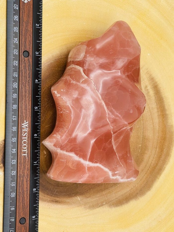 Strawberry Pink Calcite Flame Shape Crystal | Calcite Fire Flame Shape Crystal | Home Decor | Healing Crystal | Crystal Free Form Gemstone