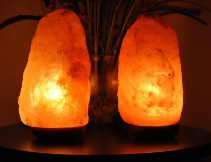 Pink Crystal Rock Salt Lamps