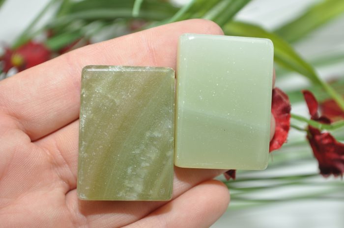 Green Onyx Rectangular Shape Smooth Stone | Green Onyx Pocket Stone | Polished Massage Stone | Healing Crystals | Stress Reliever