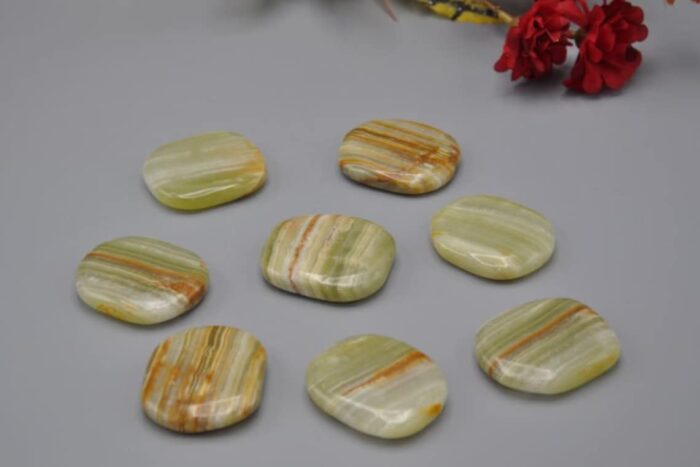 Multi Green Onyx Smooth Stone