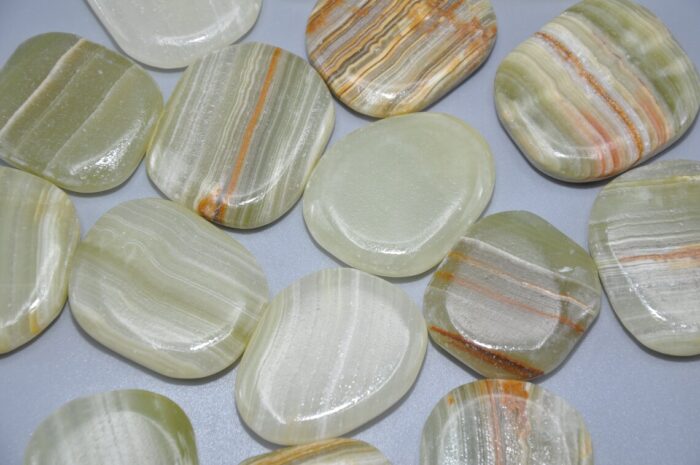 Multi Green Onyx Smooth Stone